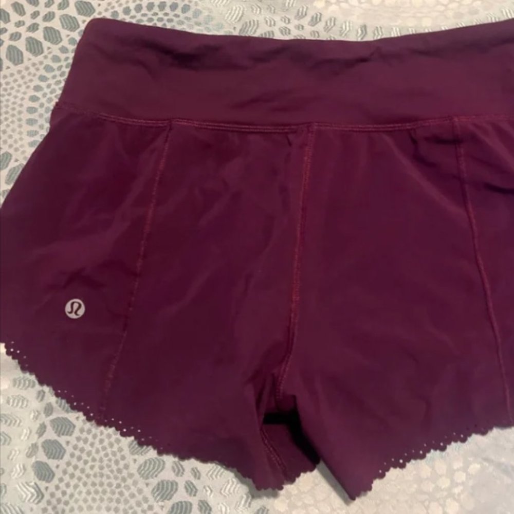 Lululemon Scalloped Hem Shorts
